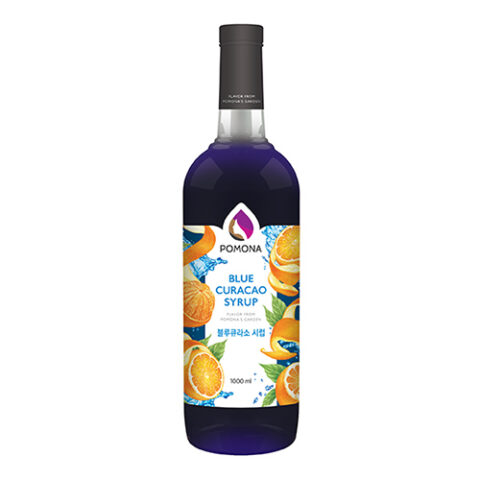 BLUE CURACAO SYRUP POMONA ไซรัปกลิ่นบลูโคราโซ่ โพโมนา 1,000 ml.