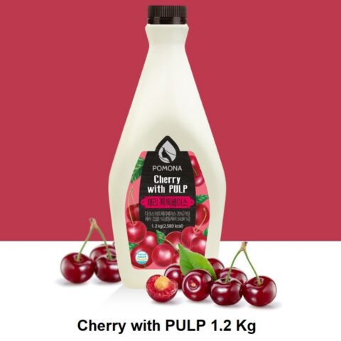 POMONA CONCENTRATE CHERRY with PULP - เชอรี่เข้มข้น ผสมเนื้อเชอรี่ 1.2 kg.