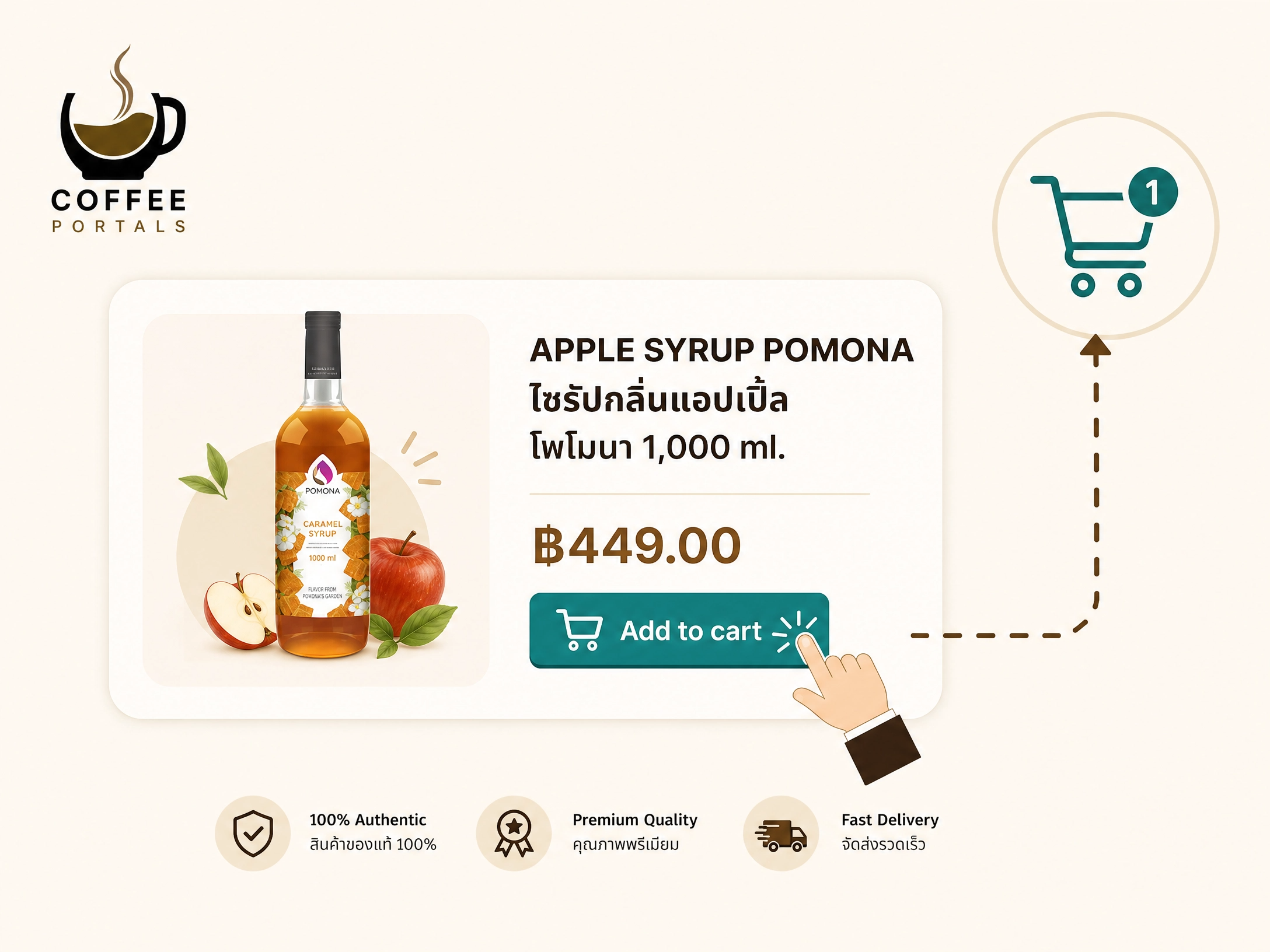 วิธีการเลือกซื้อไซรัปและวัตถุดิบกาแฟผ่านเว็บไซต์ Coffee Portals